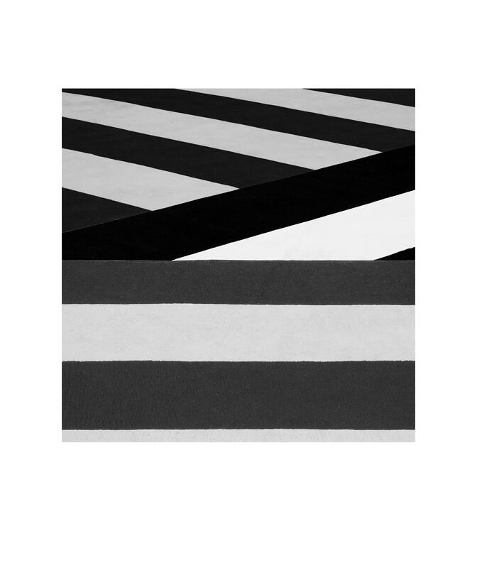 Black and white photograph by Bradley Cummings titled ROAD MARKINGS, Hamilton, New Zealand, 2024